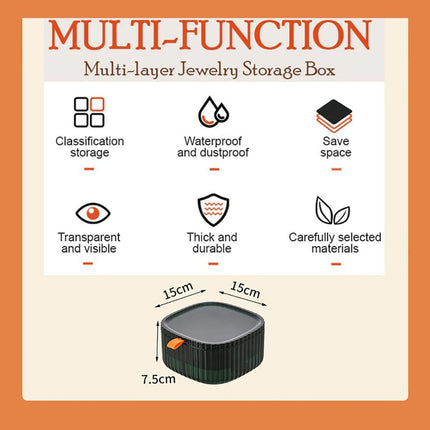 صندوق تخزين مجوهرات متعدد الطبقات