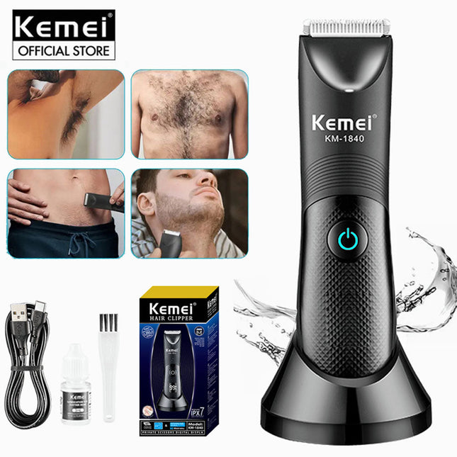 Kemei KM-1838 Groin Area Hair Trimmer Waterproof