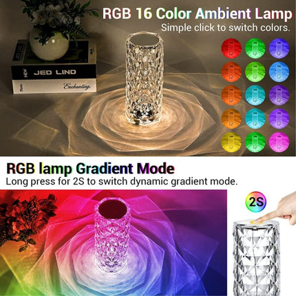 مصباح كريستال فاخر اضاءة ملونة RGB LED